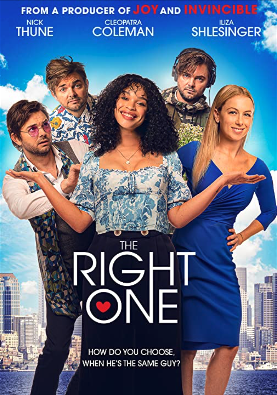 The Right One (2021) romantic comedy film starring Cleopatra Coleman, Nick Thune, Iliza Shlesinger - post-production supervised by Dale Tanguay, Carbon Arc Media - distributed by Lionsgate